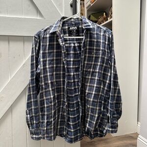 Blue Plaid Button Up Flannel